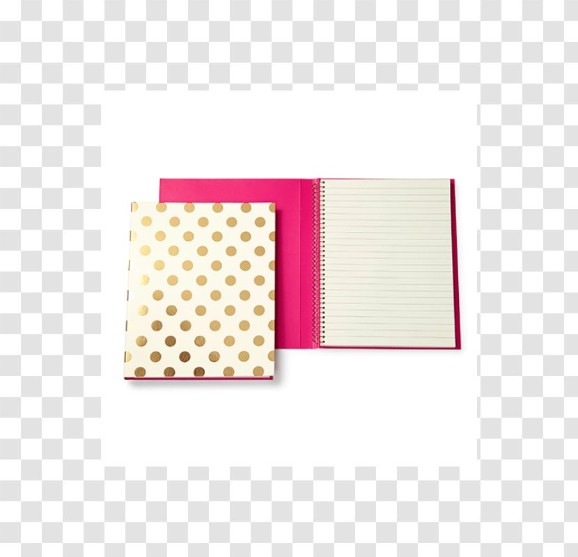Paper Notebook Spiral Gold Diary - Pencil - GOLD DOTS Transparent PNG