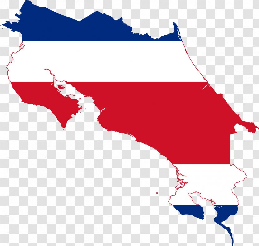 Flag Of Costa Rica Map - Madagascar - America Transparent PNG