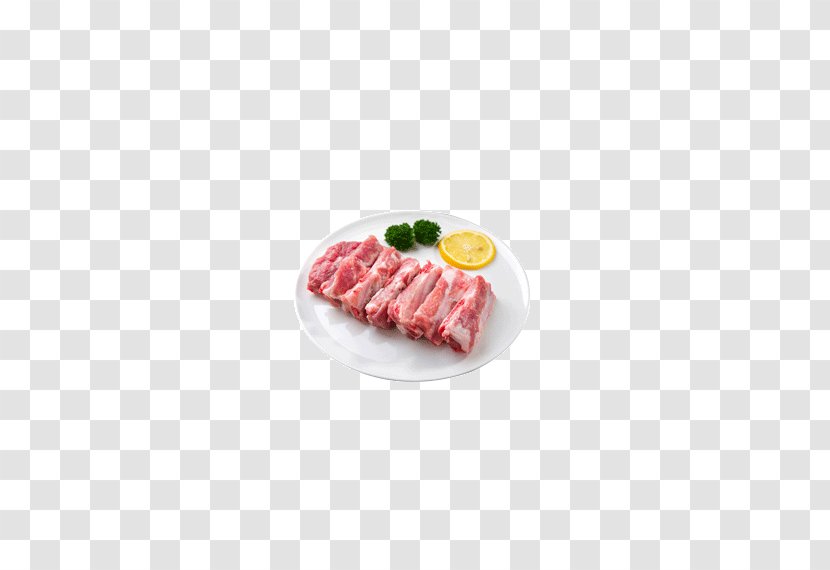 Cuisine Meat - Ribs On A Plate Transparent PNG