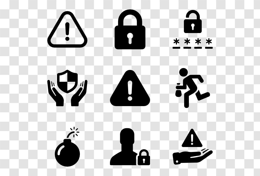Clip Art - Black And White - Security Vector Transparent PNG