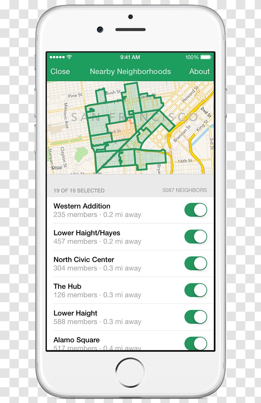 Nextdoor PrepareAthon Social Network Mobile Phones - Green - Phone Map Transparent PNG