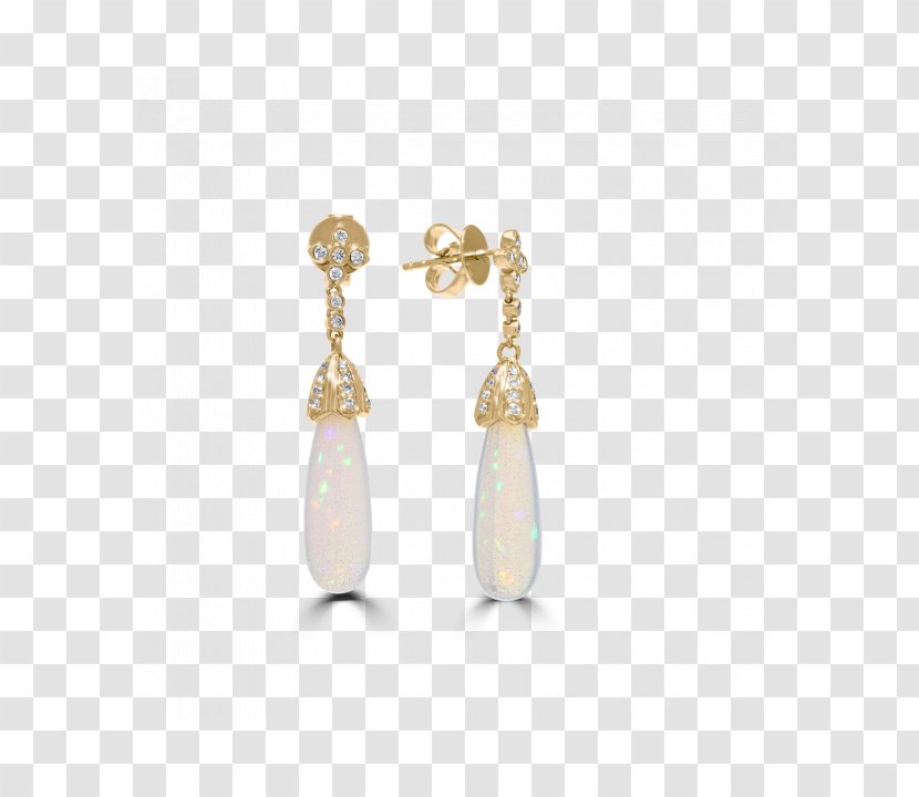 Earring Jewellery Gemstone Gold Diamond - Opal Drop Earrings Transparent PNG