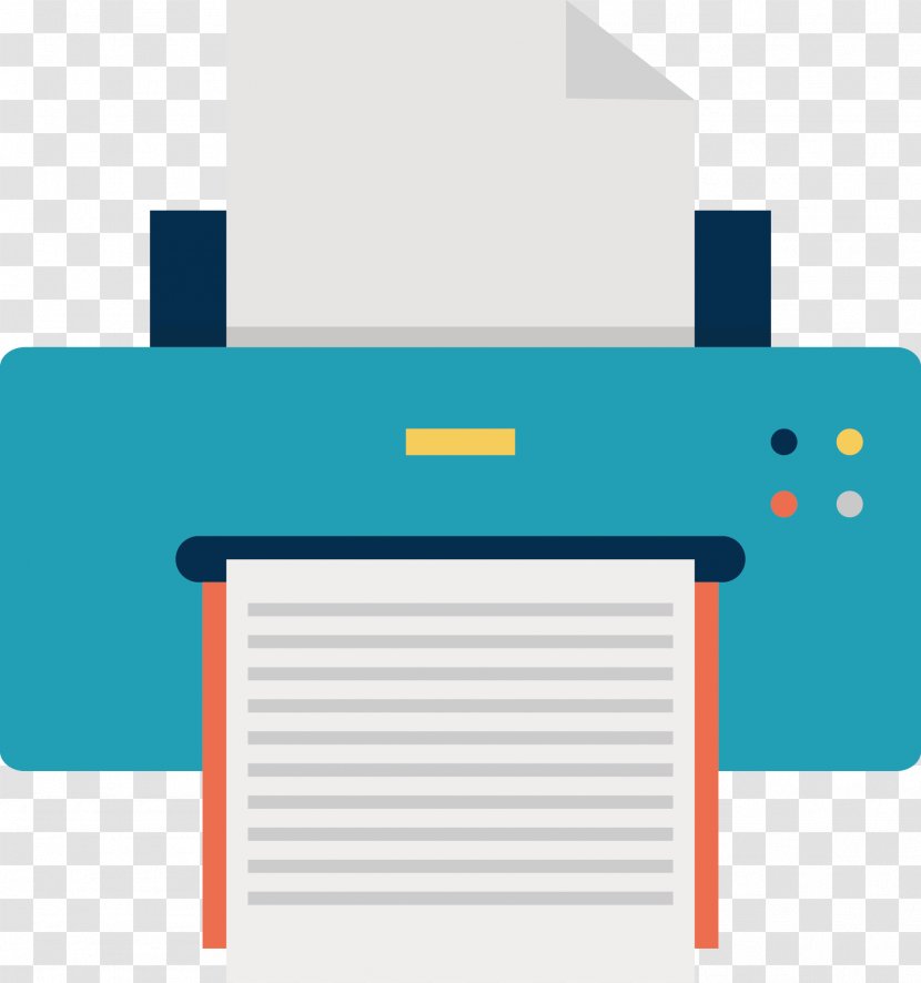 Printer Printing - Blue Transparent PNG