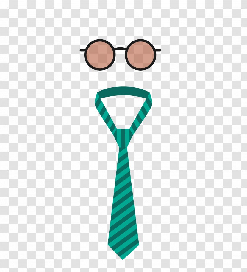 Necktie Fathers Day Computer File - Men's Business Tie And Glasses Transparent PNG