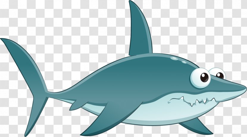 Great White Shark Dolphin Illustration - Cartilaginous Fish - Blue Transparent PNG
