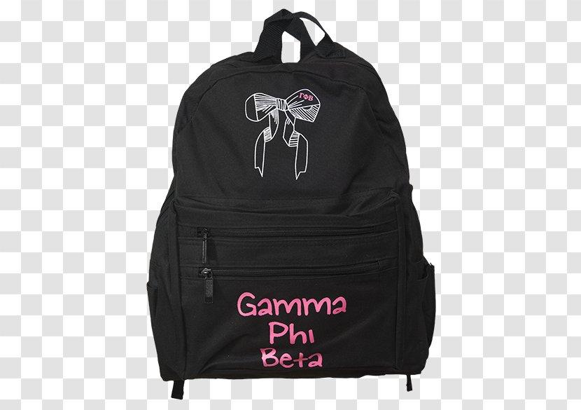 Bag Backpack Brand Black M - Tau Gamma Phi Transparent PNG