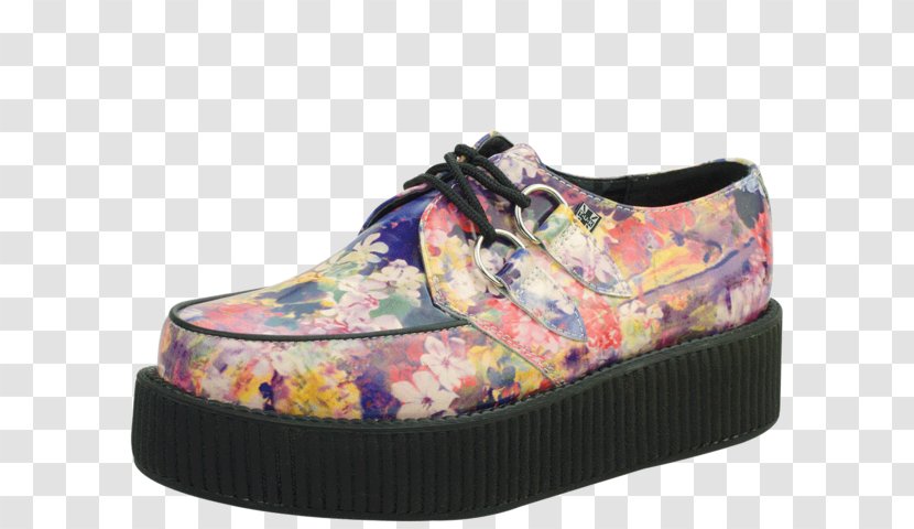 Sneakers T.U.K. Brothel Creeper Shoe Leather - Tuk - Floral Creepers Transparent PNG