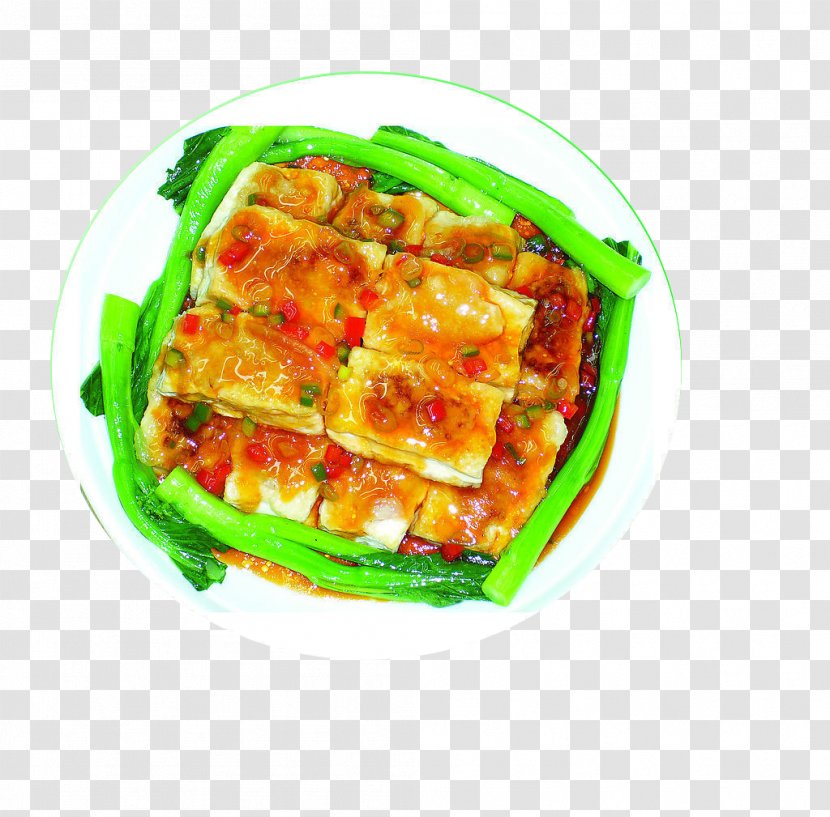 Jeon Mapo Doufu Vegetarian Cuisine Recipe Tofu - Asian Food - Cabbage, Fried Transparent PNG