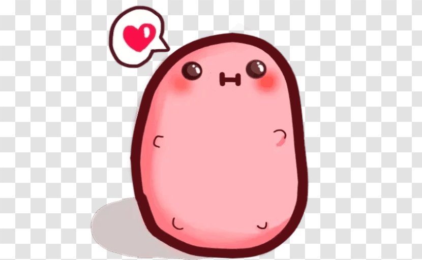 Potato Love Kavaii Cuteness Hug - Heart Transparent PNG