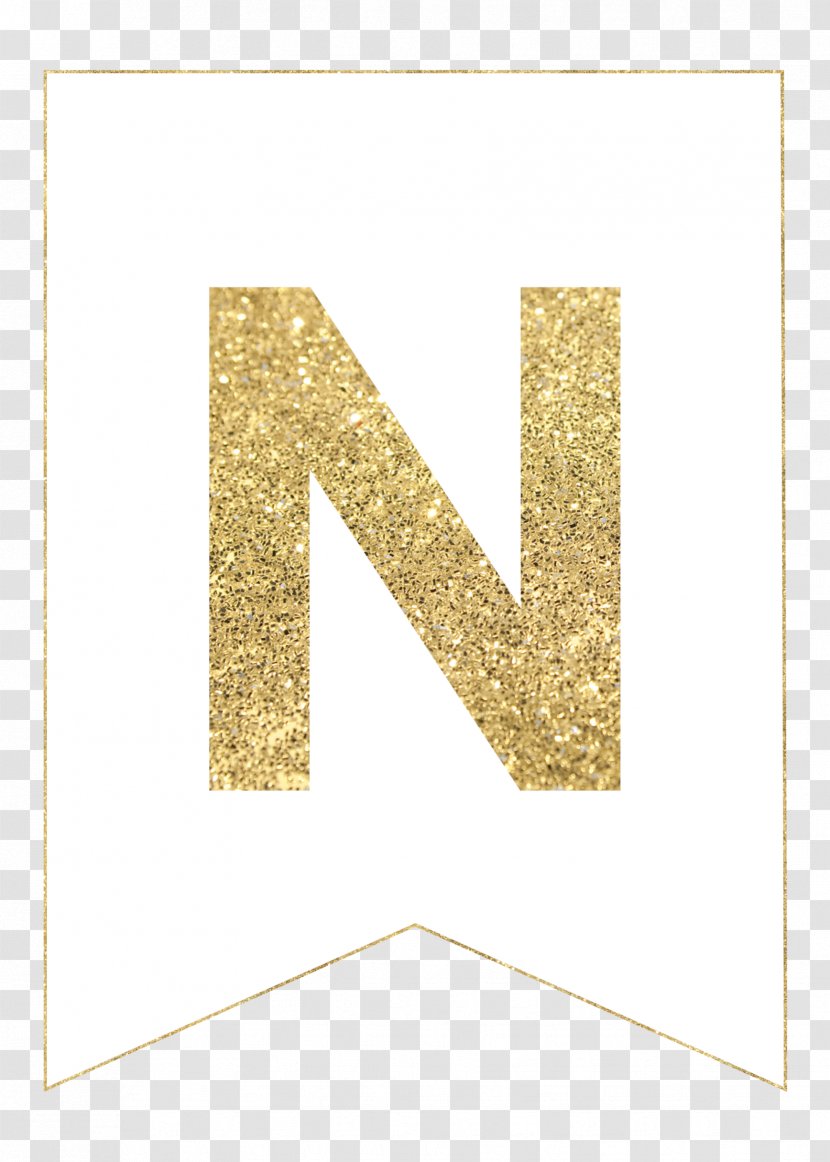 Letter Paper Banner Alphabet Printing - Card Stock - Gold Transparent PNG