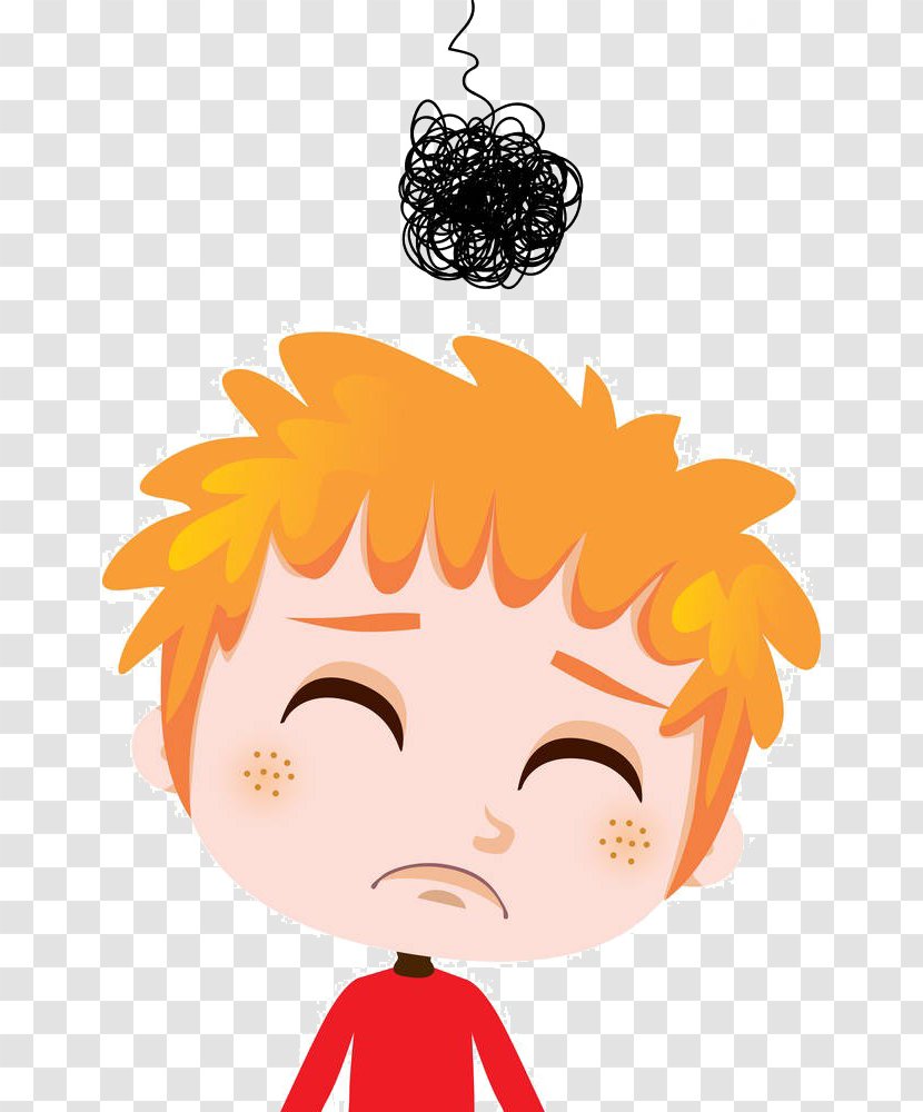 Depression Royalty-free Clip Art - Fotosearch - Cartoon Boy Thinking Transparent PNG