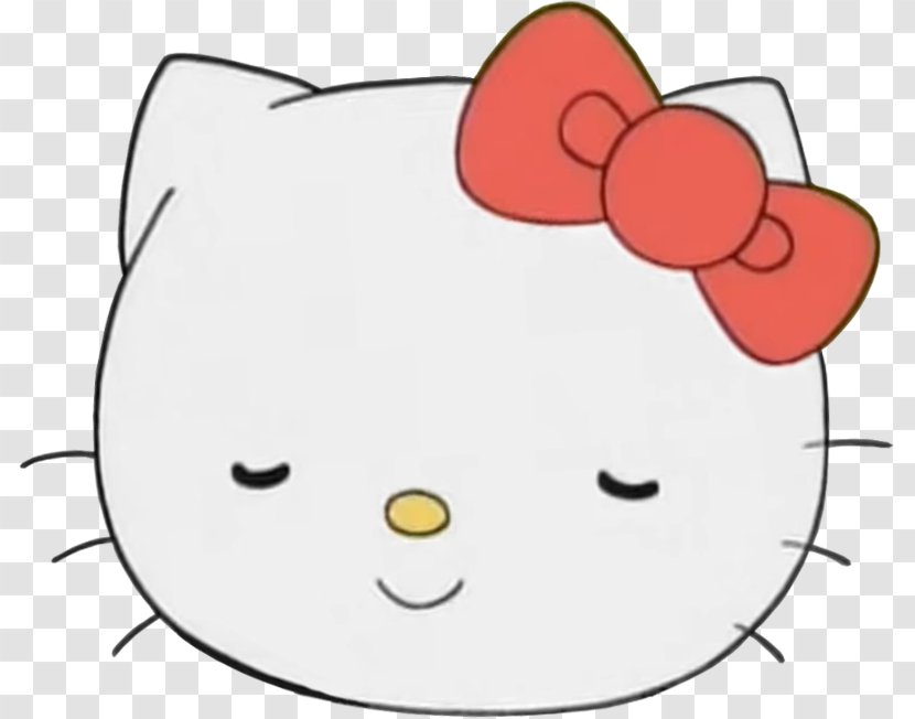 Hello Kitty Sanrio Puroland Snout Eye - Flower - Eyes Closed Transparent PNG