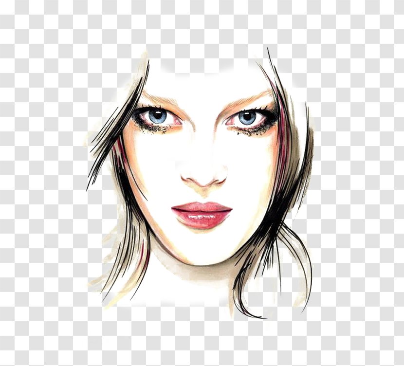 Fashion Illustration Drawing Portrait - Tree - Line Girls Avatar Transparent PNG