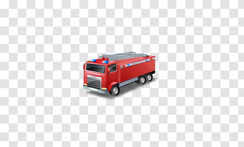 Car Fire Engine Truck Vehicle Icon - Mode Of Transport - Red Free Transparent PNG