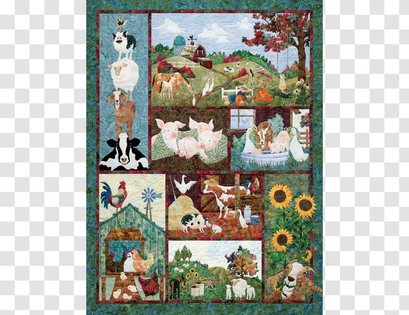 Quilt Pattern Farm Jigsaw Puzzles - Thomas Kinkade Snowman Scenes Transparent PNG