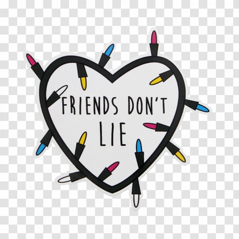 T-shirt 'Friends Don't Lie' Image Iron-on Friendship Transparent PNG