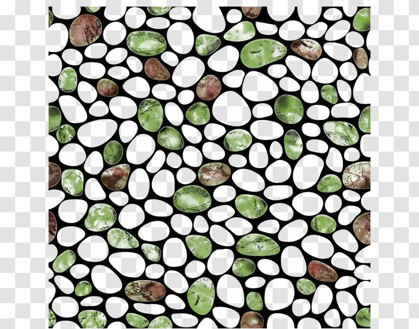 Green White - Leaf - And Multicolored Stone Transparent PNG