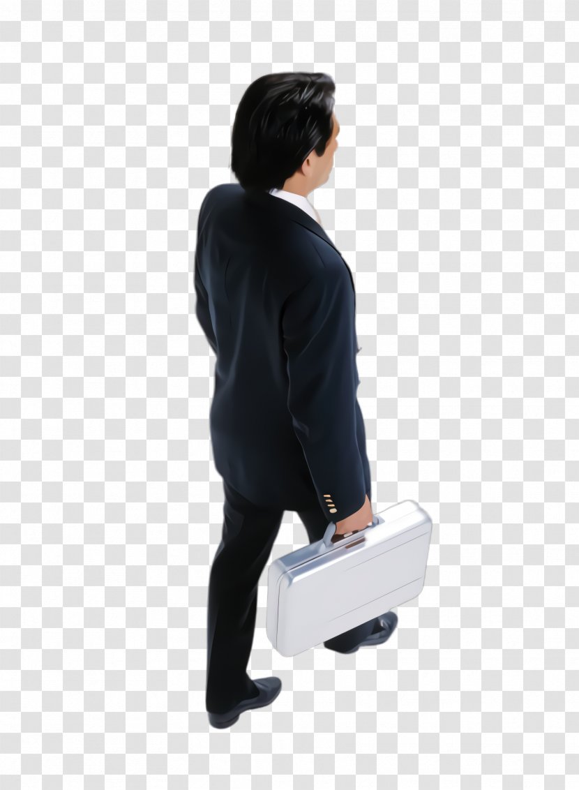 Standing Briefcase Suitcase Baggage Sitting - Hand Luggage Businessperson Transparent PNG