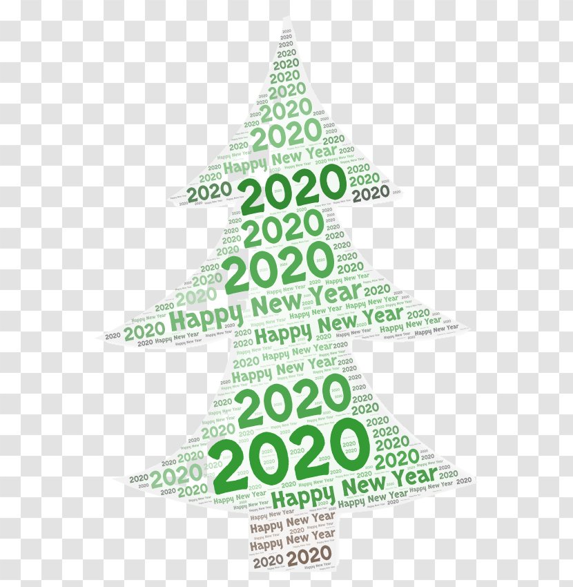 Happy New Year 2020 Design - Pine Interior Transparent PNG