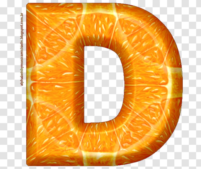 Orange Alphabet Health August Font - Fruit Transparent PNG