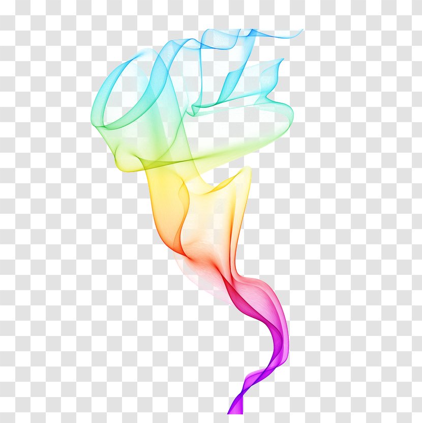 PhotoScape - Photoscape - Vector Rainbow Colored Curve Pattern Transparent PNG