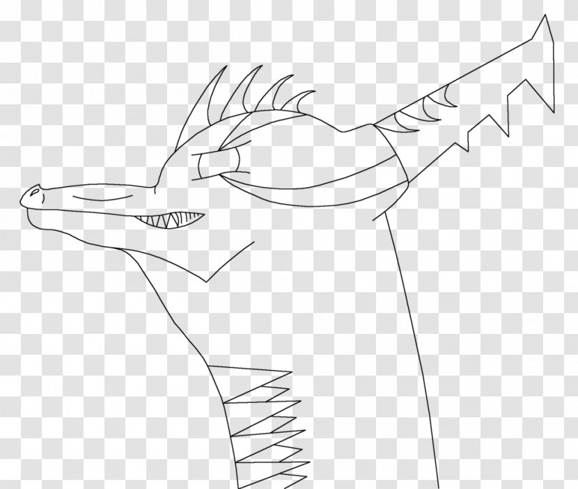 Drawing /m/02csf Line Art Finger Clip - Cartoon - Dragon Transparent PNG