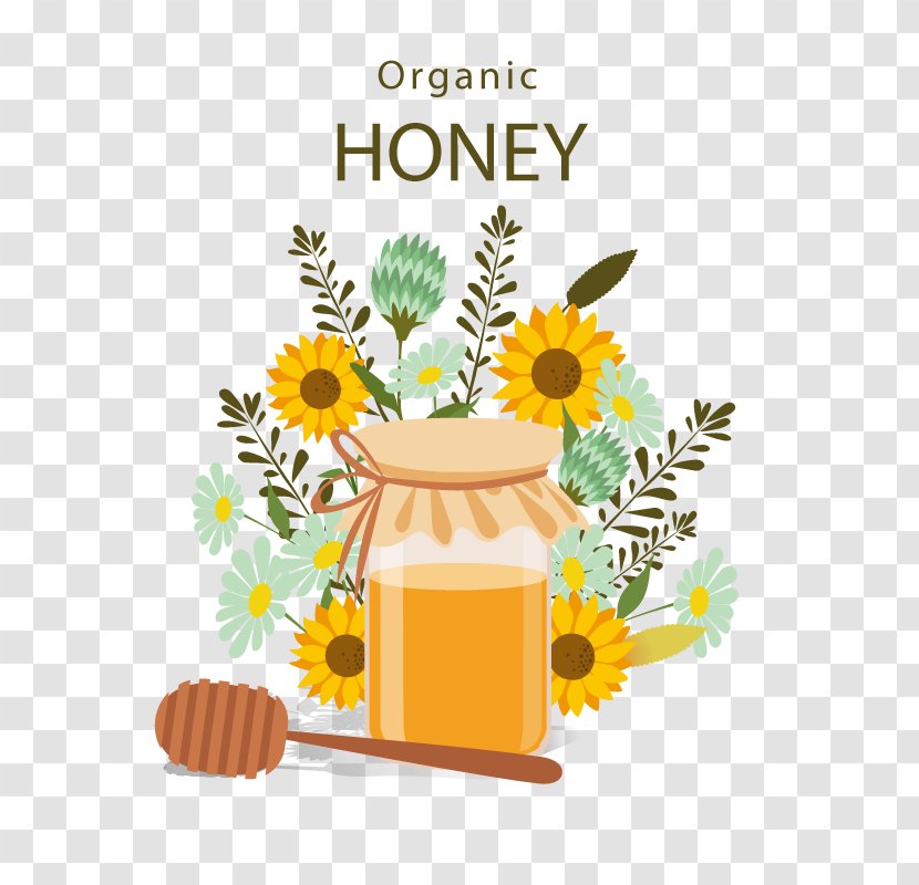 Vector Honey Pot - Text - Cup Transparent PNG