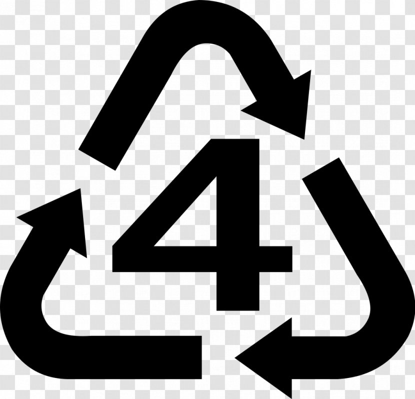 Polypropylene Plastic Recycling Symbol High-density Polyethylene - Area - Recycle Transparent PNG