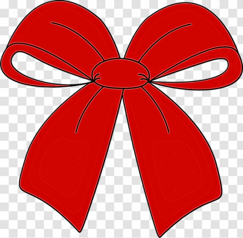 Red Christmas Ribbon - Clip Art Transparent PNG
