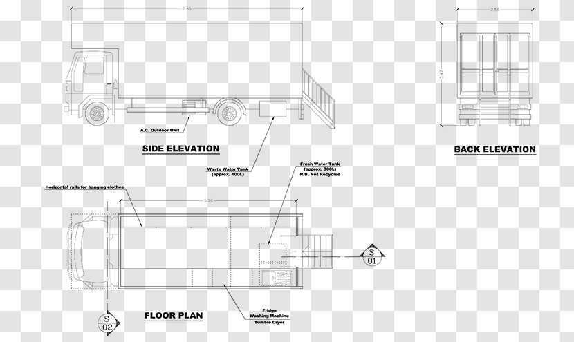 Drawing Line Diagram - Wardrobe Plan Transparent PNG
