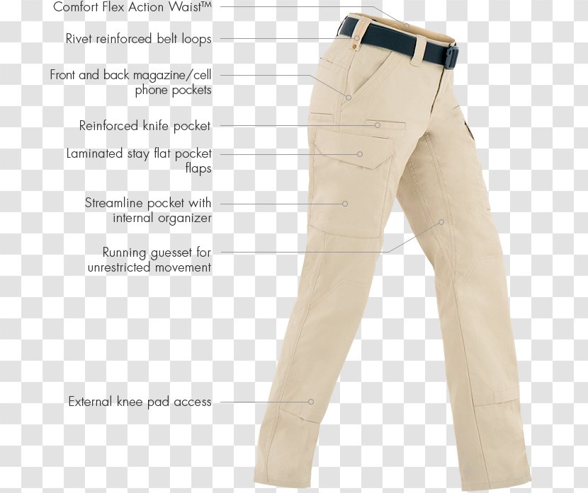 Khaki Tactical Pants Jeans Waist Transparent PNG