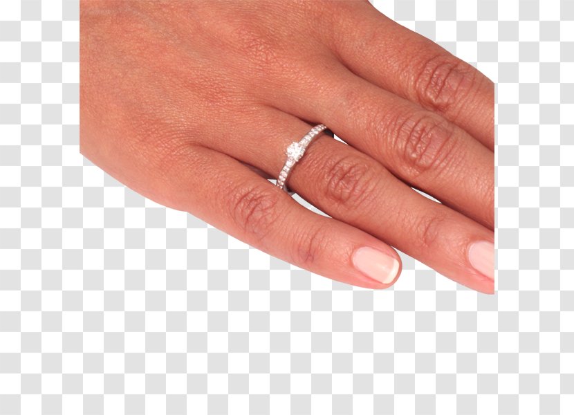 Ring Solitaire Carat Diamond Jewellery - Nail Transparent PNG