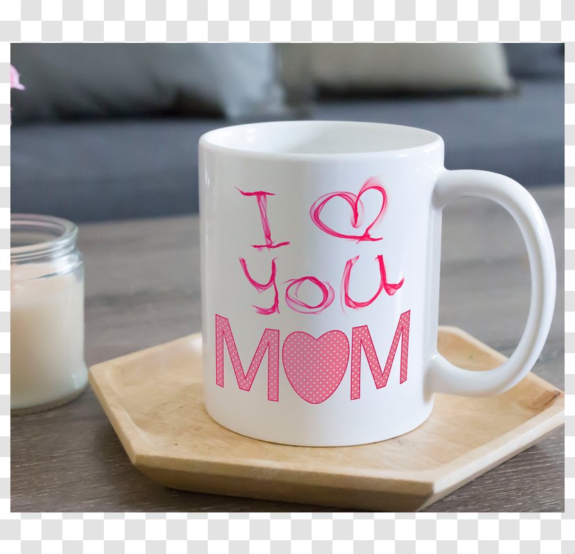 Coffee Cup Mug Saucer - I Love You Mom Transparent PNG
