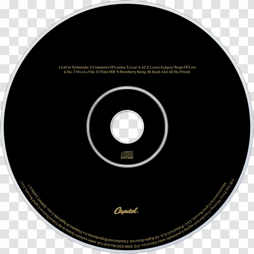 Compact Disc Viva La Vida Or Death And All His Friends Coldplay - Silhouette Transparent PNG