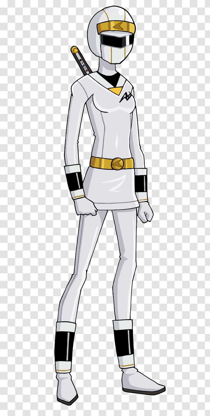 Ninja White Art Character Costume - Headgear - Cartoon Power Ranger Transparent PNG