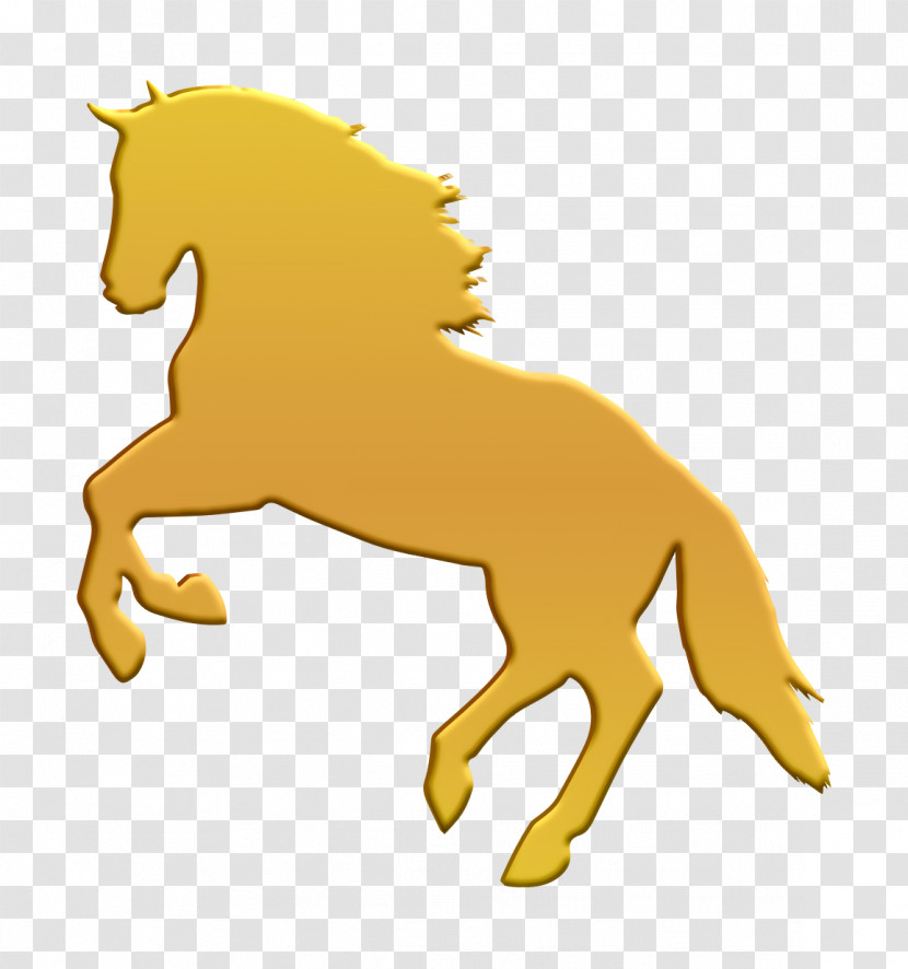 Jumping Horse Silhouette Facing Left Side View Icon Horse Icon Animals Icon Transparent PNG