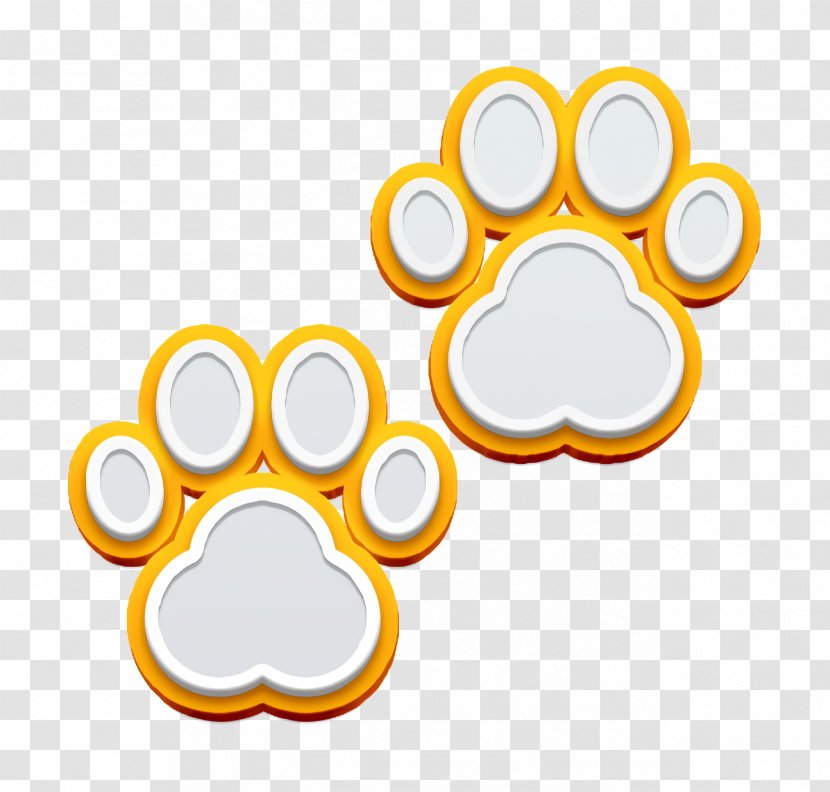 Pet Shop Fill Icon Animal Prints Animals - Paw - Yellow Transparent PNG