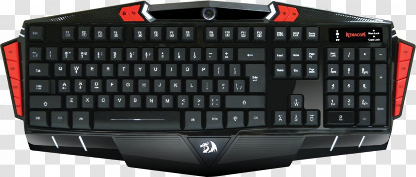Computer Keyboard Gaming Keypad Corsair Components LED-backlit LCD Cherry - Headset Transparent PNG
