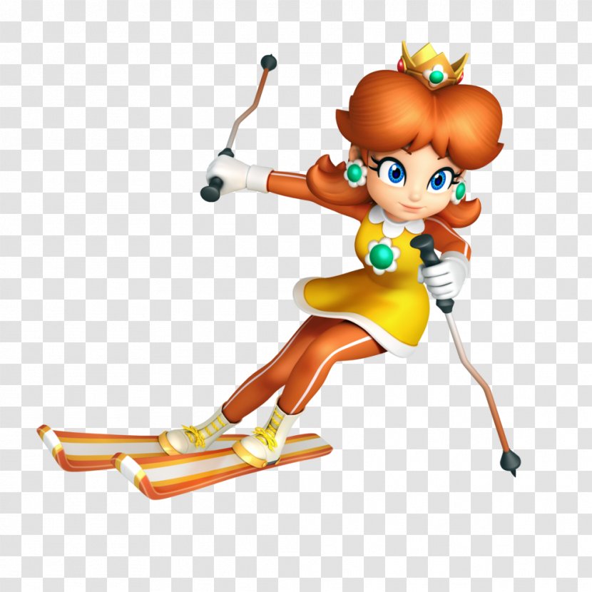 Mario & Sonic At The Olympic Games Winter Princess Daisy London 2012 - Recreation Transparent PNG