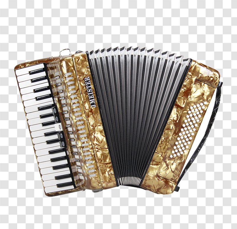 Trikiti Accordion Musical Instrument Garmon - Watercolor - Golden Transparent PNG