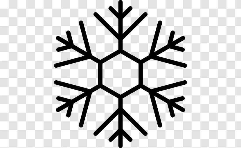 Snowflake Hexagon Line - Leaf - Thin Vector Transparent PNG