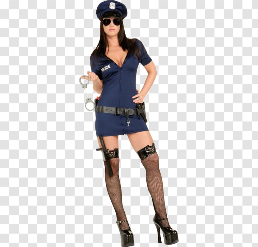 Police Officer Woman Costume Handcuffs - Watercolor Transparent PNG