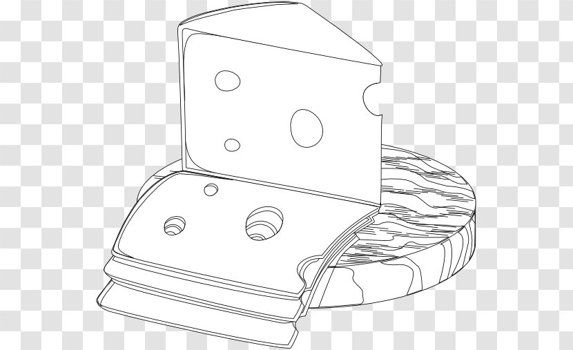 Cheeseburger Pizza Coloring Book Line Art - Chese Transparent PNG