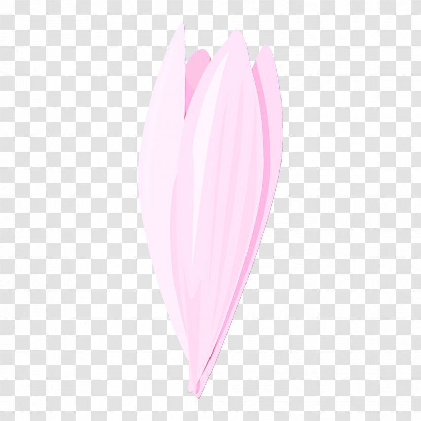 Pink Petal Heart Leaf Plant - Watercolor - Flower Transparent PNG