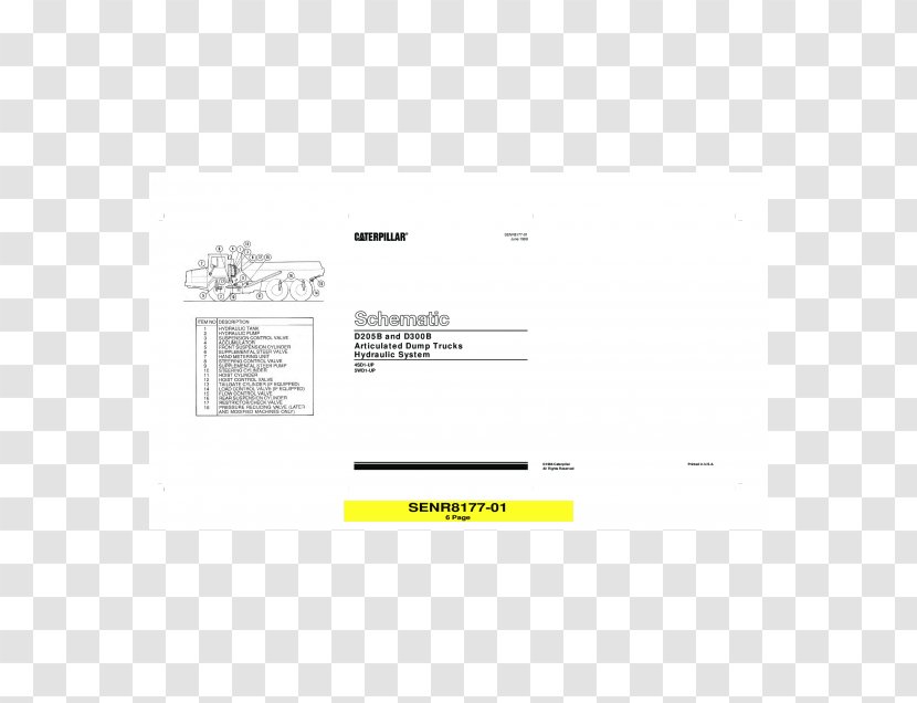 Document Logo Line - Material - Caterpillar Dump Truck Transparent PNG