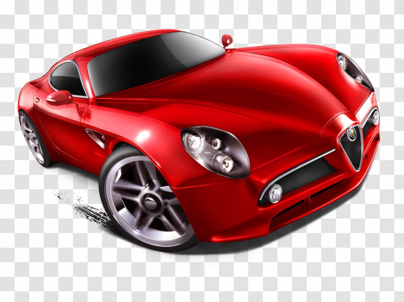 Alfa Romeo 8C Competizione Car 4C - Automotive Exterior - Hot Wheels Transparent PNG