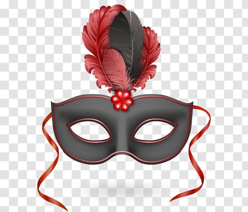 Carnival Of Venice Mask Party - Feather - Dance Vector Transparent PNG