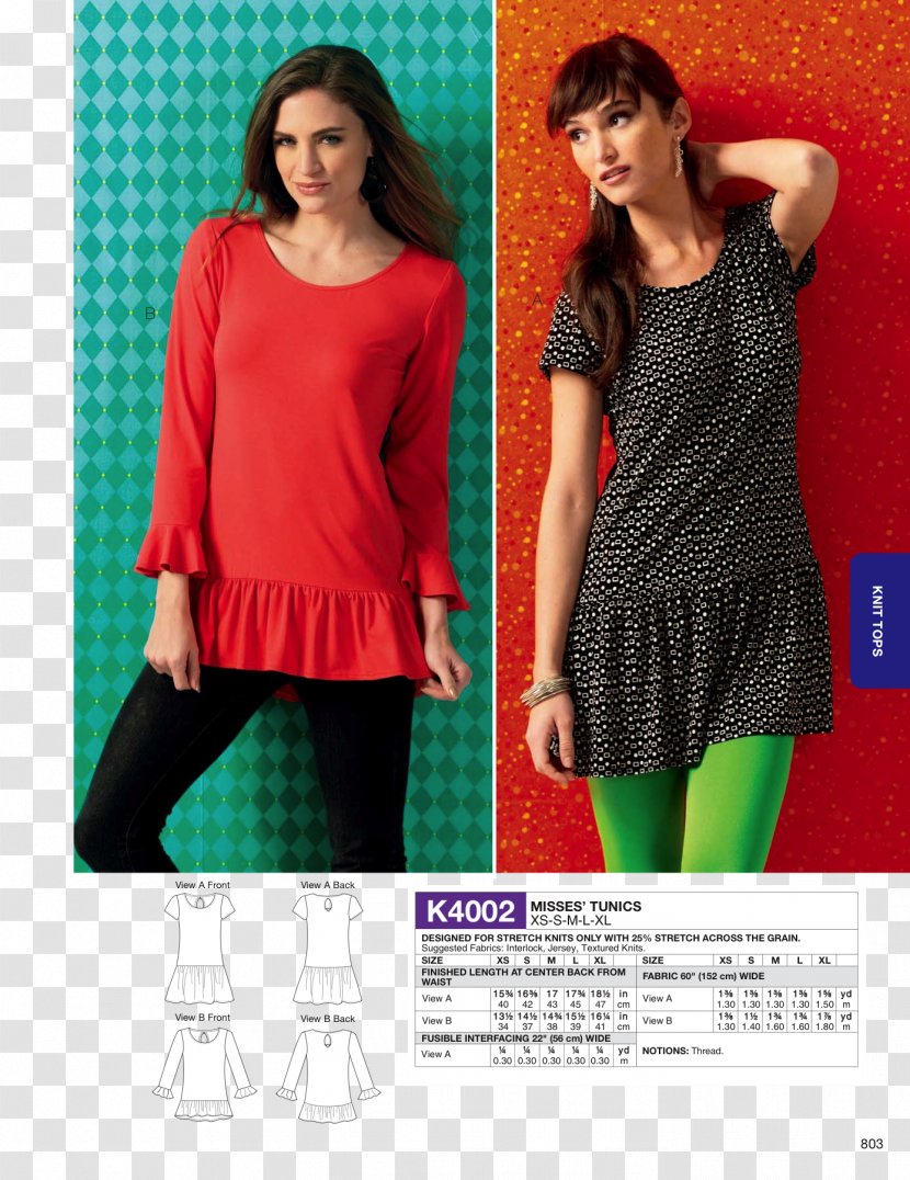 Kwik-Sew Pattern Co., Inc. T-shirt Sewing Sweater - Clothing - Tunic Transparent PNG