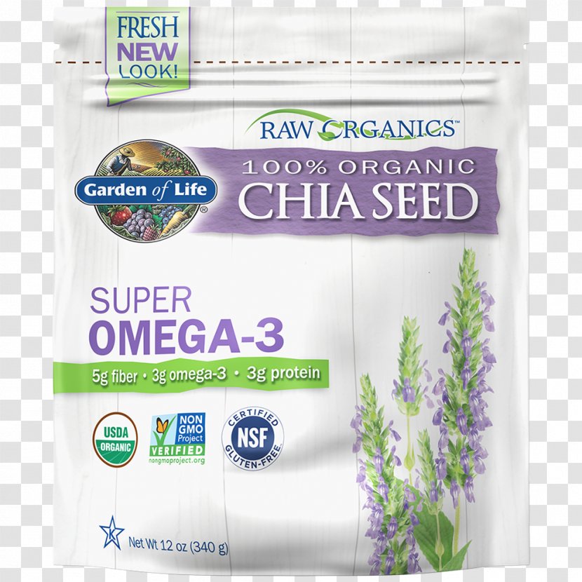 Organic Food Chia Seed Flax Health Superfood - Certification Transparent PNG