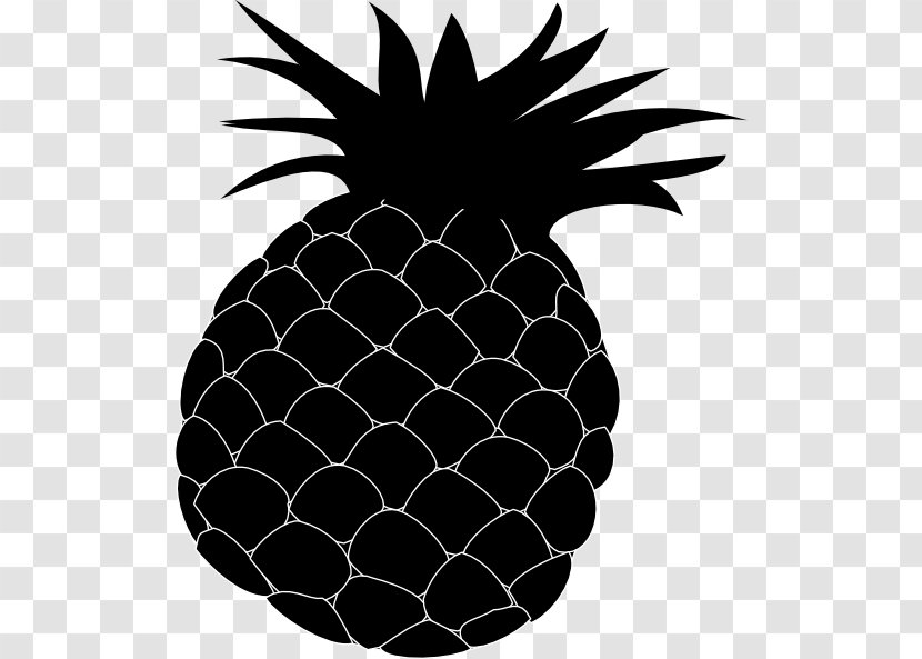 Cuisine Of Hawaii Pineapple Vegetarian Clip Art - Black And White Transparent PNG
